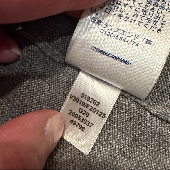 LANDS' END Outfitters Cardigan Women's 3X Open Front Sweater Gray Cotton Modal - Picture 8 of 12